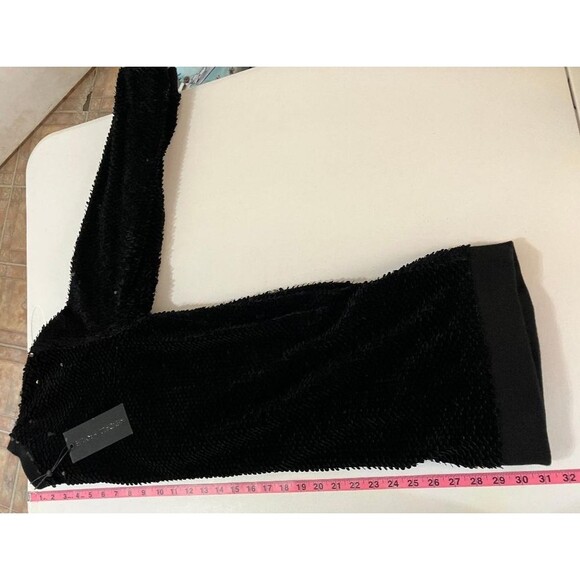NWT Kendall + Kylie Women’s Black Velvet Sequined Tunic Dress Long Sleeve S - Picture 9 of 9